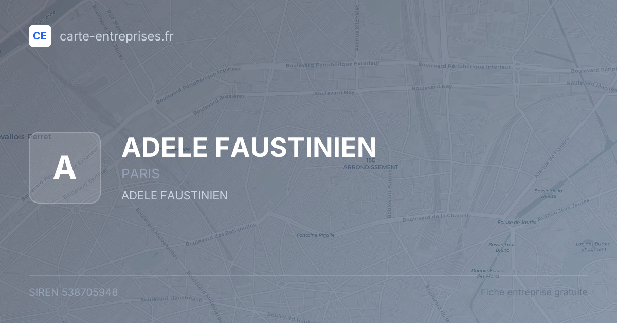 ADELE FAUSTINIEN — 538705948 — fiche entreprise