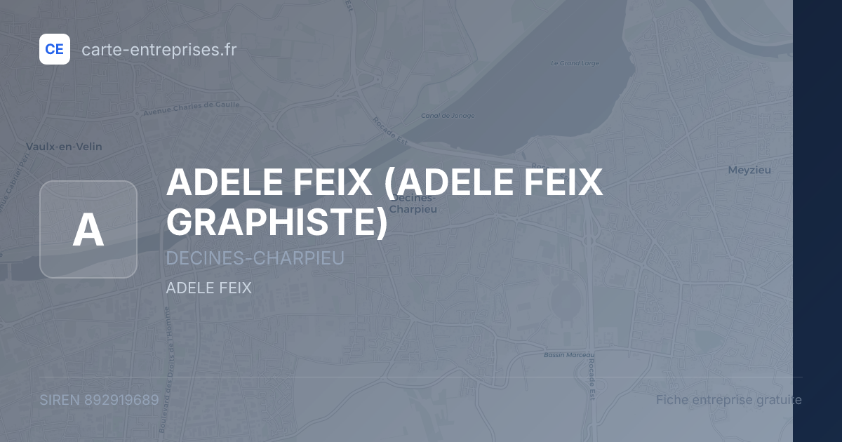 ADELE FEIX (ADELE FEIX GRAPHISTE) — 892919689 — fiche entreprise