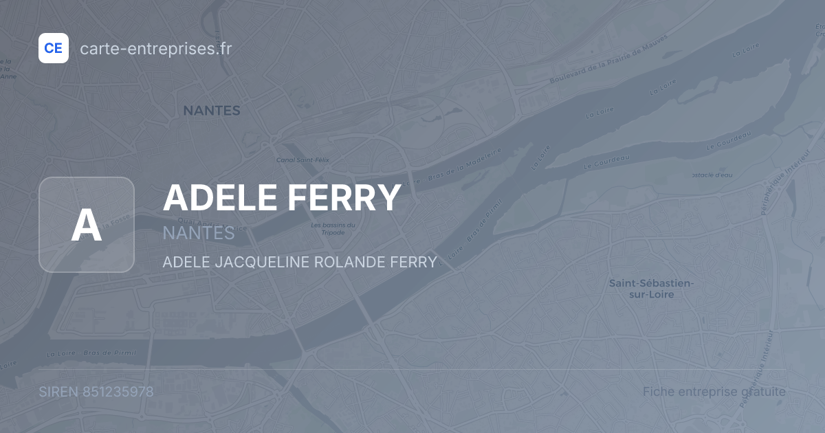 ADELE FERRY — 851235978 — fiche entreprise