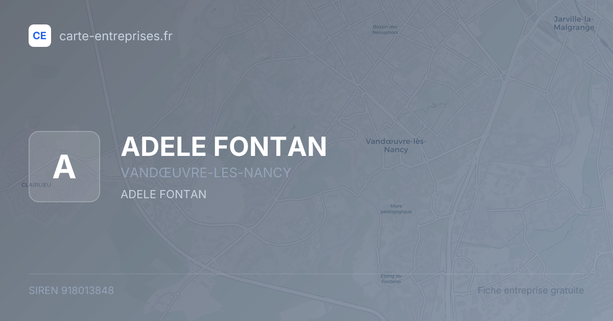 ADELE FONTAN — 918013848 — fiche entreprise