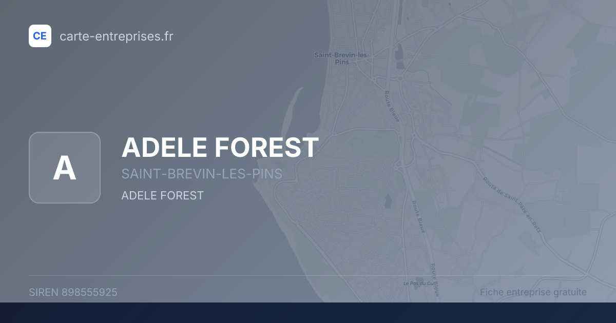 ADELE FOREST — 898555925 — fiche entreprise