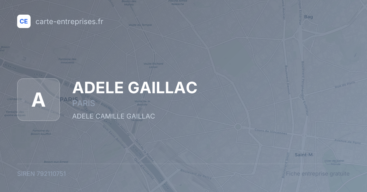 ADELE GAILLAC — 792110751 — fiche entreprise