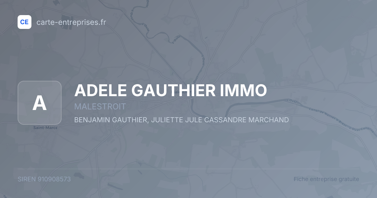 ADELE GAUTHIER IMMO — 910908573 — fiche entreprise