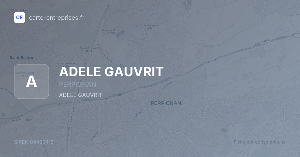 ADELE GAUVRIT — 894324151 — fiche entreprise