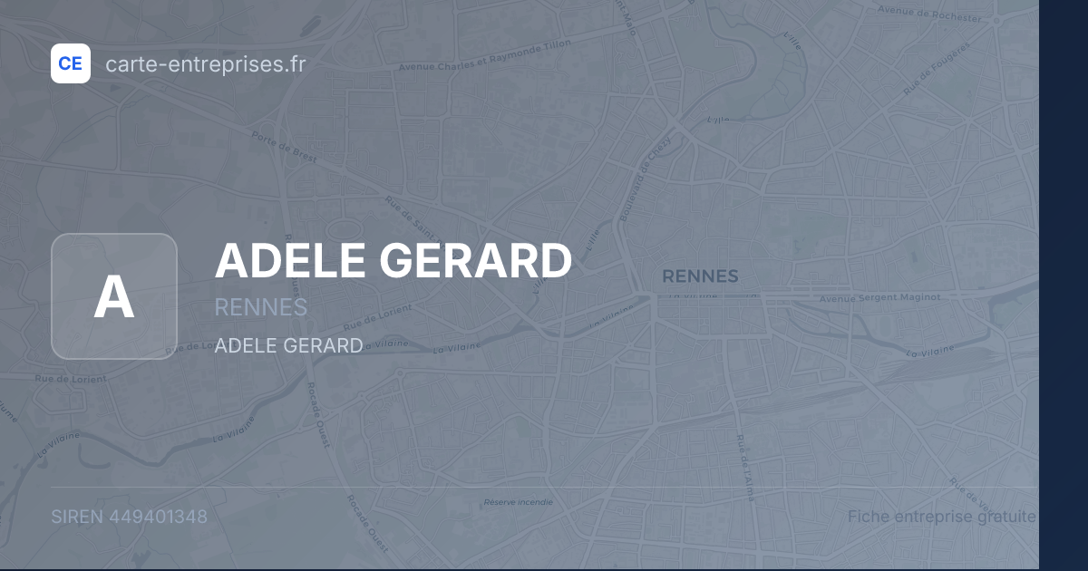 ADELE GERARD — 449401348 — fiche entreprise