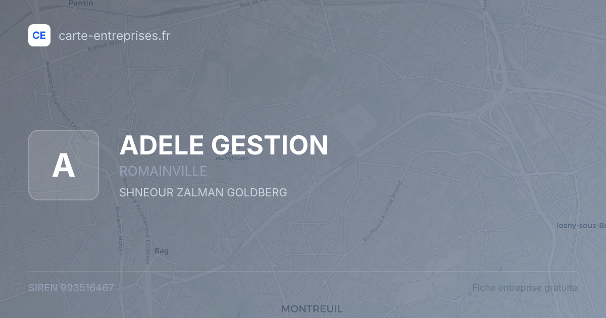 ADELE GESTION — 993516467 — fiche entreprise