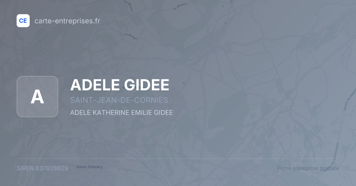 ADELE GIDEE — 837928829 — fiche entreprise