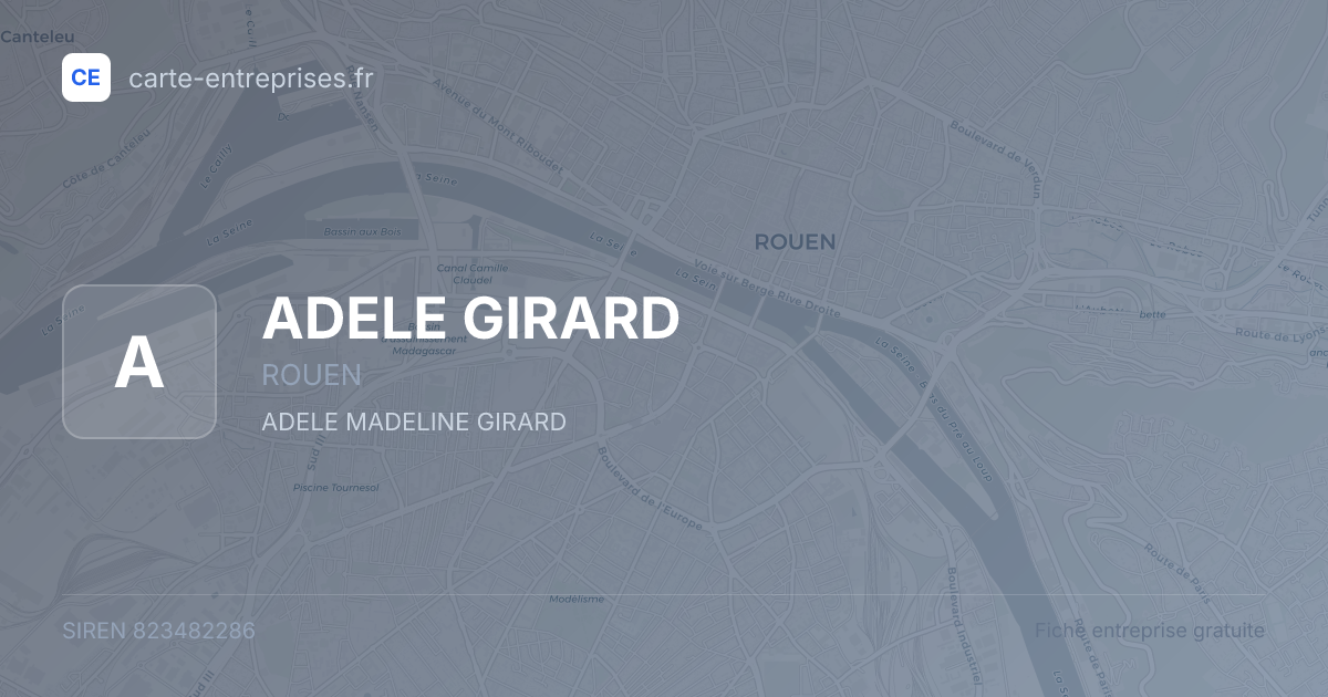 ADELE GIRARD — 823482286 — fiche entreprise