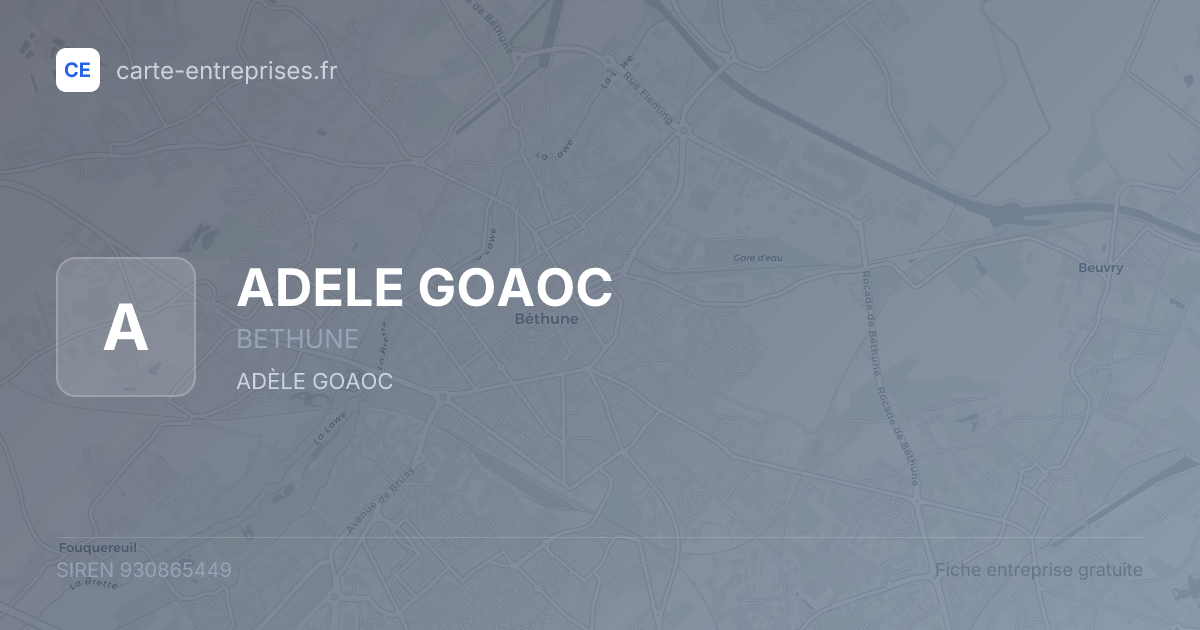 ADELE GOAOC — 930865449 — fiche entreprise