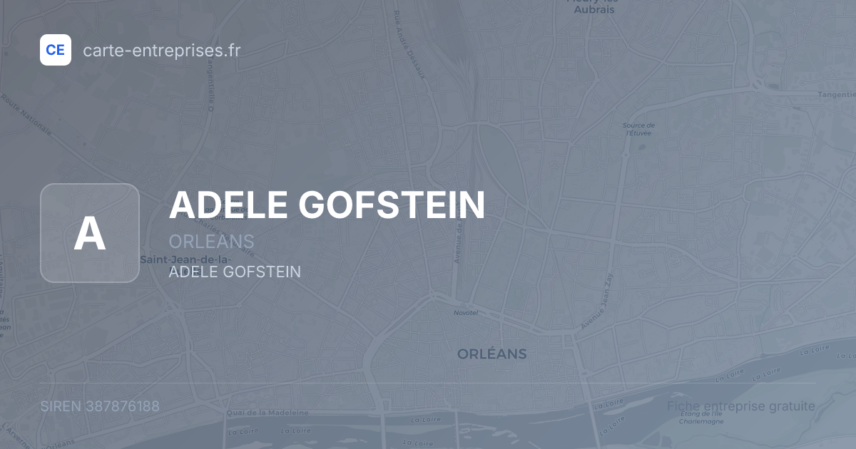 ADELE GOFSTEIN — 387876188 — fiche entreprise