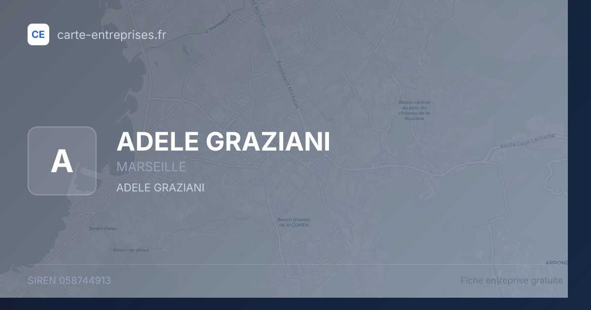 ADELE GRAZIANI — 058744913 — fiche entreprise