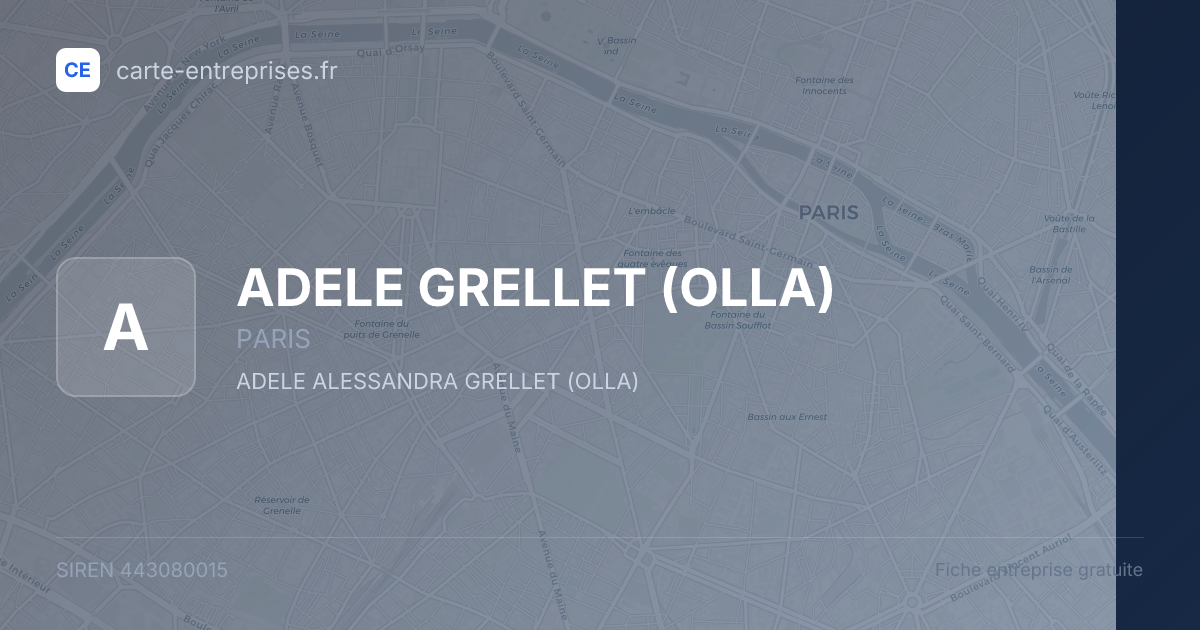 ADELE GRELLET (OLLA) — 443080015 — fiche entreprise