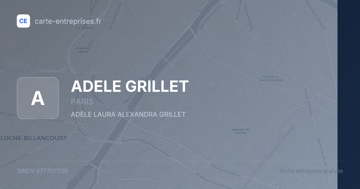 ADELE GRILLET — 977707736 — fiche entreprise