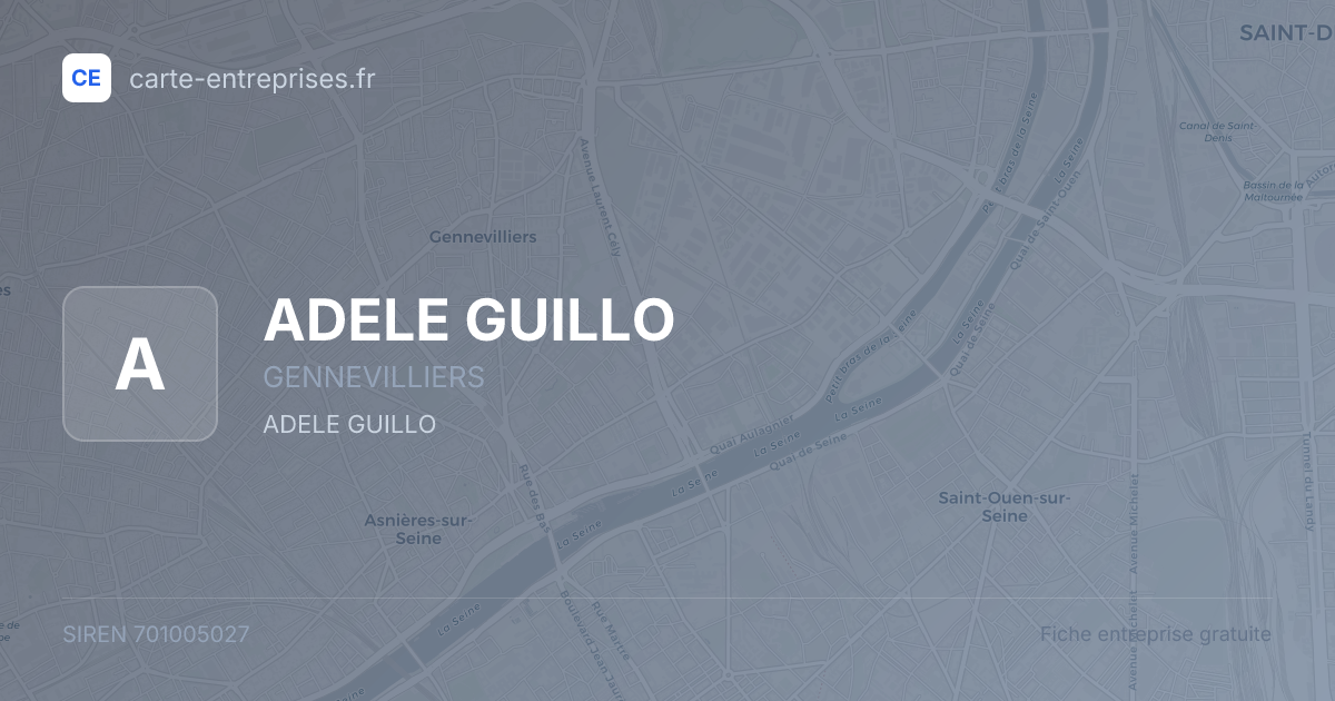 ADELE GUILLO — 701005027 — fiche entreprise