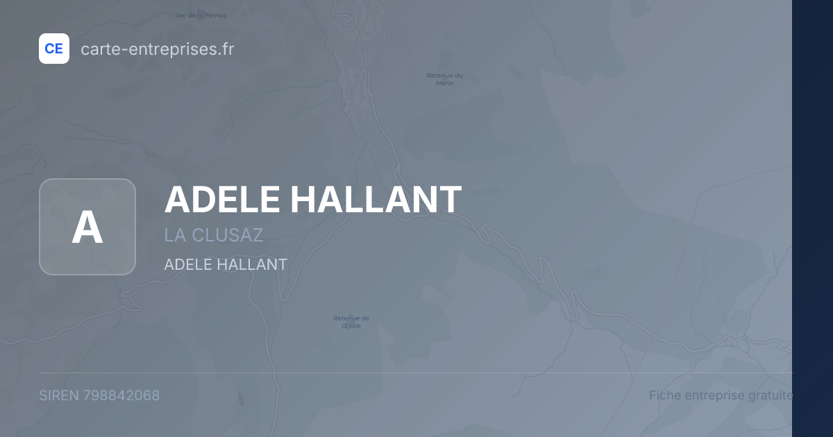 ADELE HALLANT — 798842068 — fiche entreprise