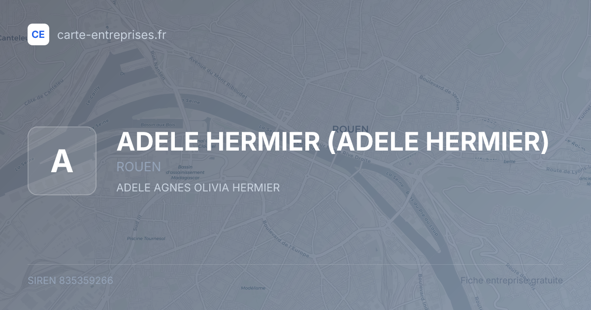 ADELE HERMIER — 835359266 — fiche entreprise