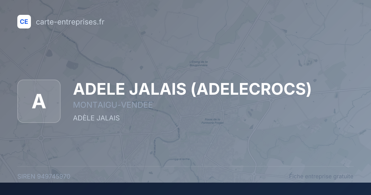 ADELE JALAIS (ADELECROCS) — 949745970 — fiche entreprise