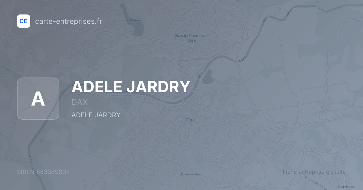 ADELE JARDRY — 883389934 — fiche entreprise