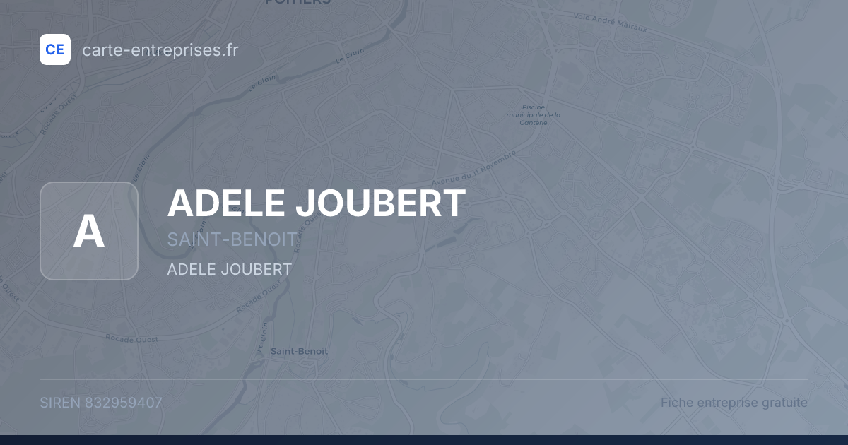 ADELE JOUBERT — 832959407 — fiche entreprise