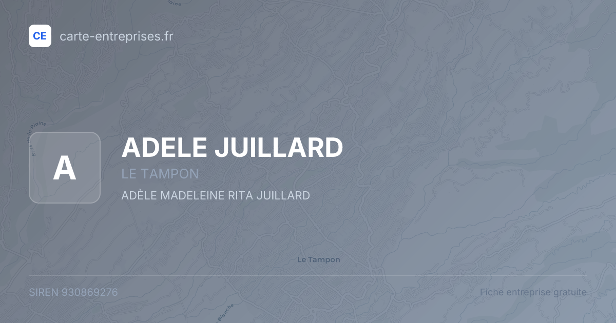 ADELE JUILLARD — 930869276 — fiche entreprise