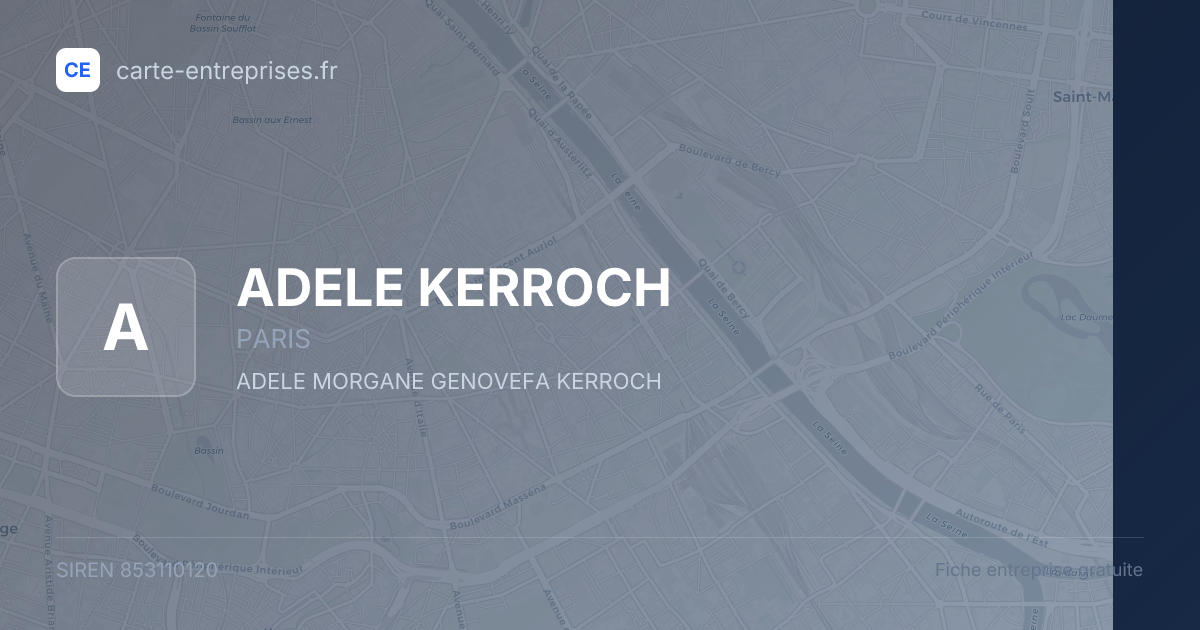 ADELE KERROCH — 853110120 — fiche entreprise