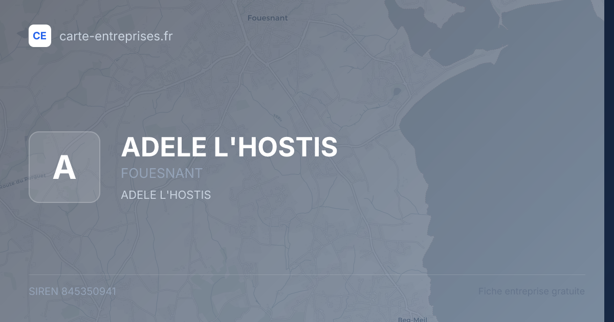 ADELE L'HOSTIS — 845350941 — fiche entreprise