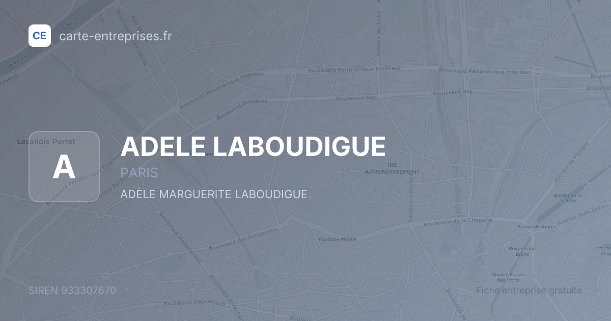 ADELE LABOUDIGUE — 933307670 — fiche entreprise