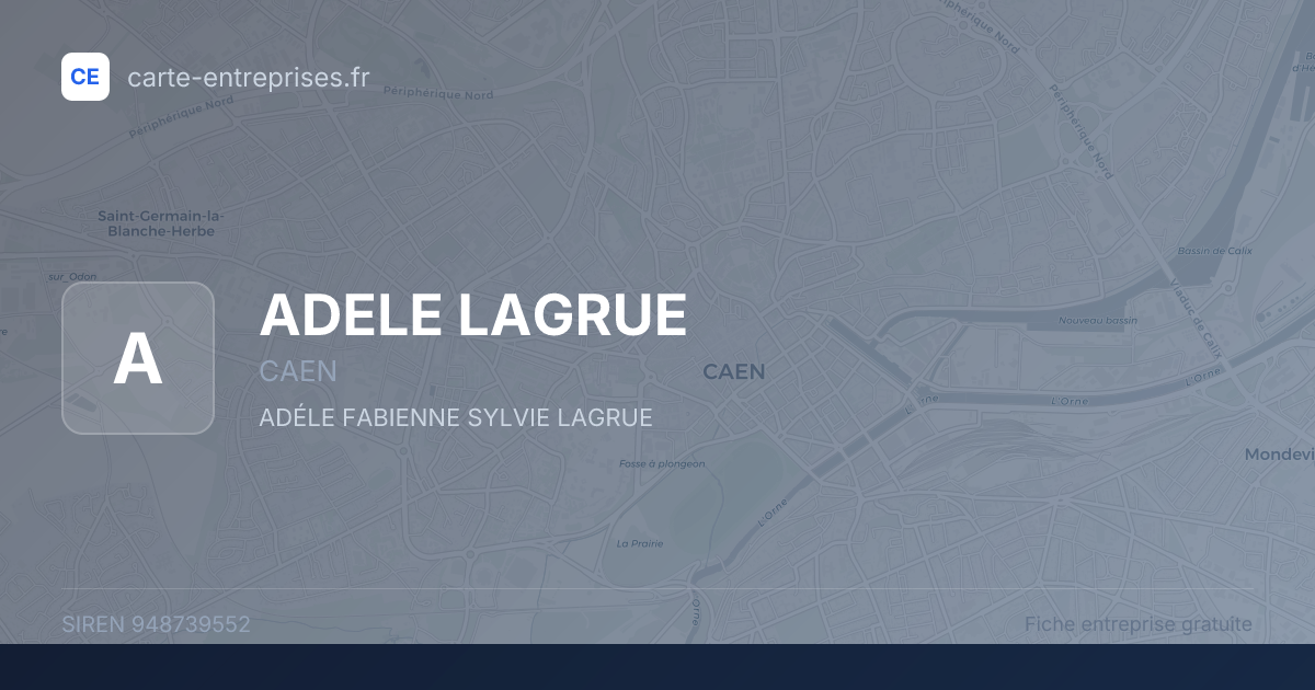 ADELE LAGRUE — 948739552 — fiche entreprise