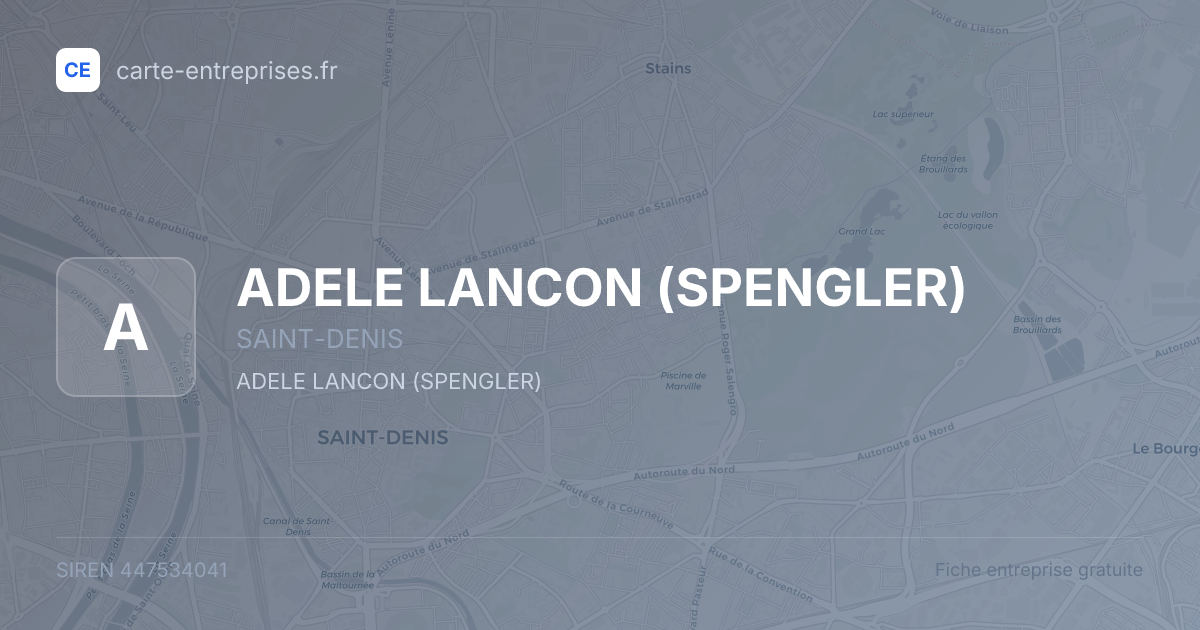 ADELE LANCON (SPENGLER) — 447534041 — fiche entreprise