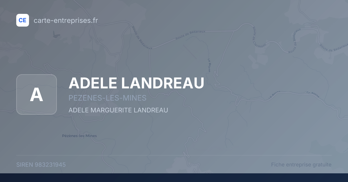 ADELE LANDREAU — 983231945 — fiche entreprise