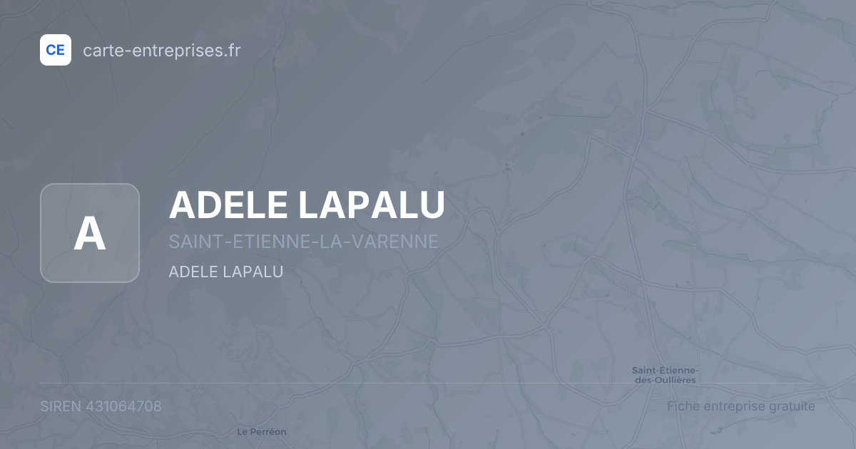 ADELE LAPALU — 431064708 — fiche entreprise