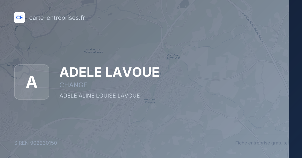 ADELE LAVOUE — 902230150 — fiche entreprise