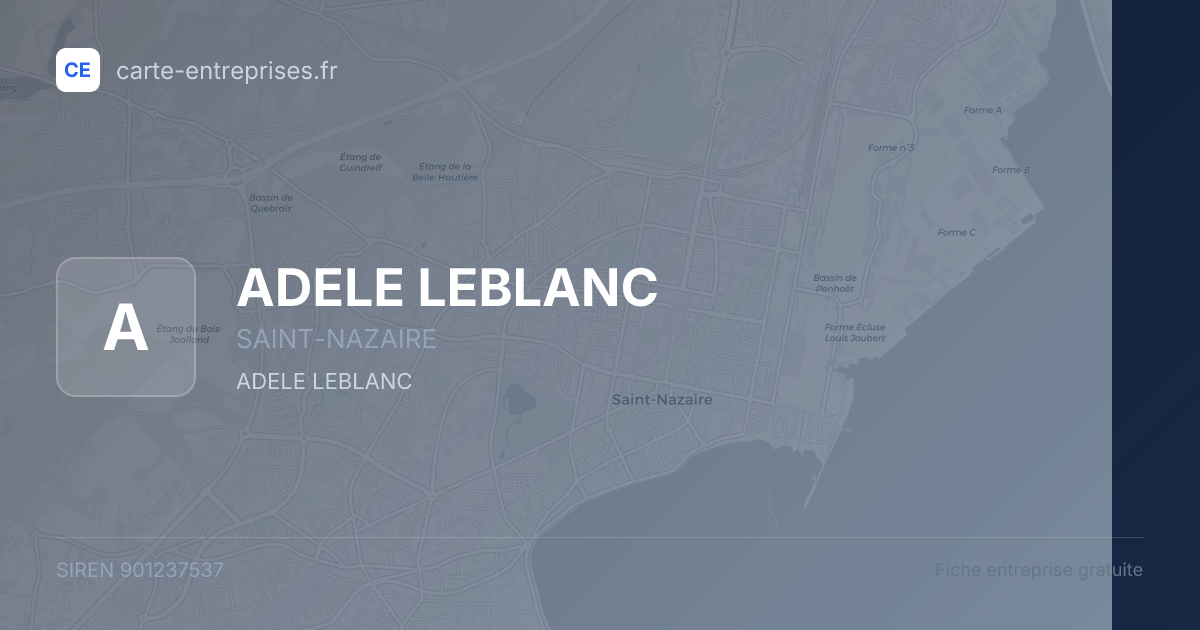 ADELE LEBLANC — 901237537 — fiche entreprise