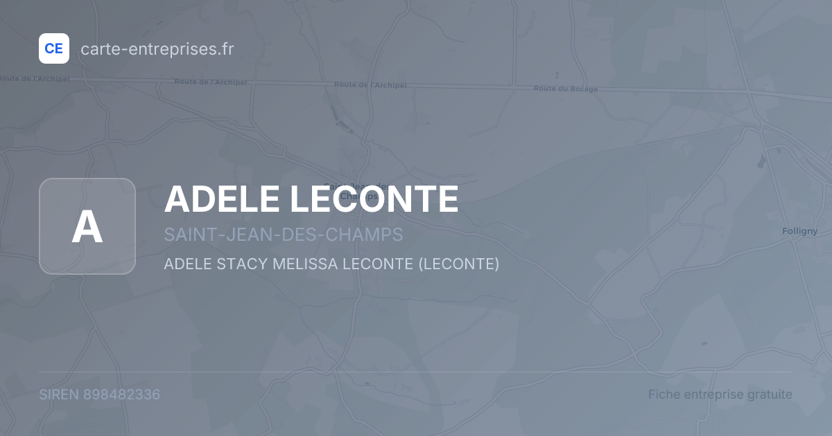 ADELE LECONTE — 898482336 — fiche entreprise