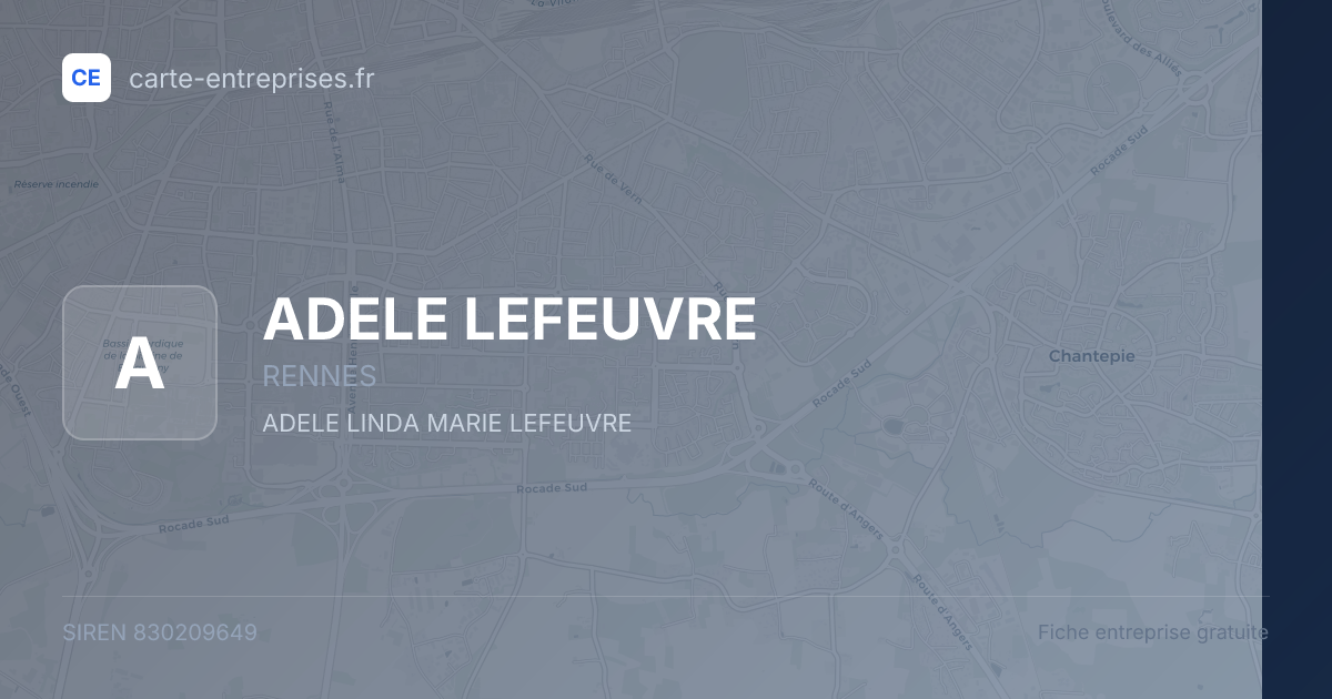 ADELE LEFEUVRE — 830209649 — fiche entreprise