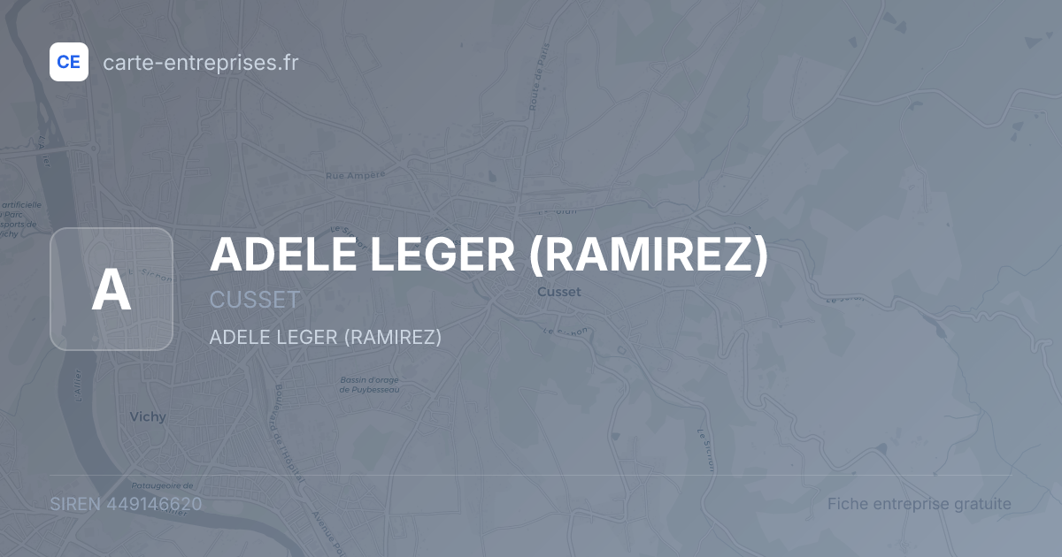 ADELE LEGER (RAMIREZ) — 449146620 — fiche entreprise