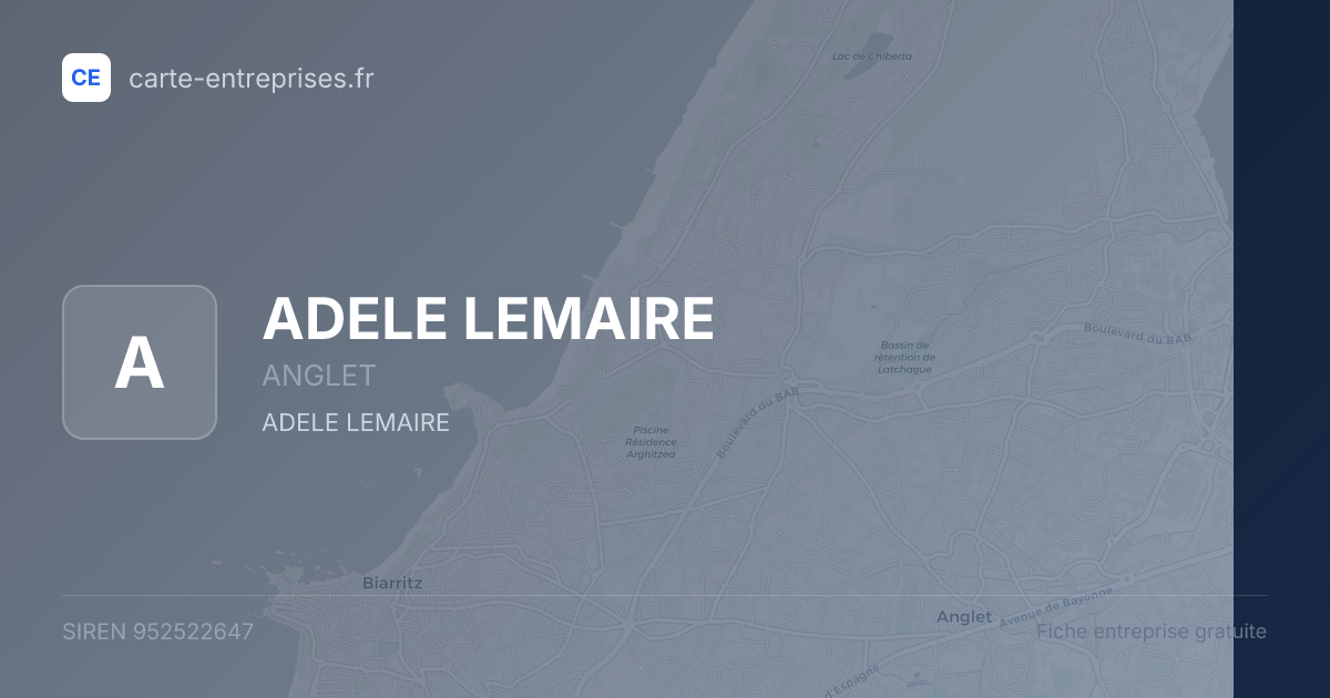 ADELE LEMAIRE — 952522647 — fiche entreprise