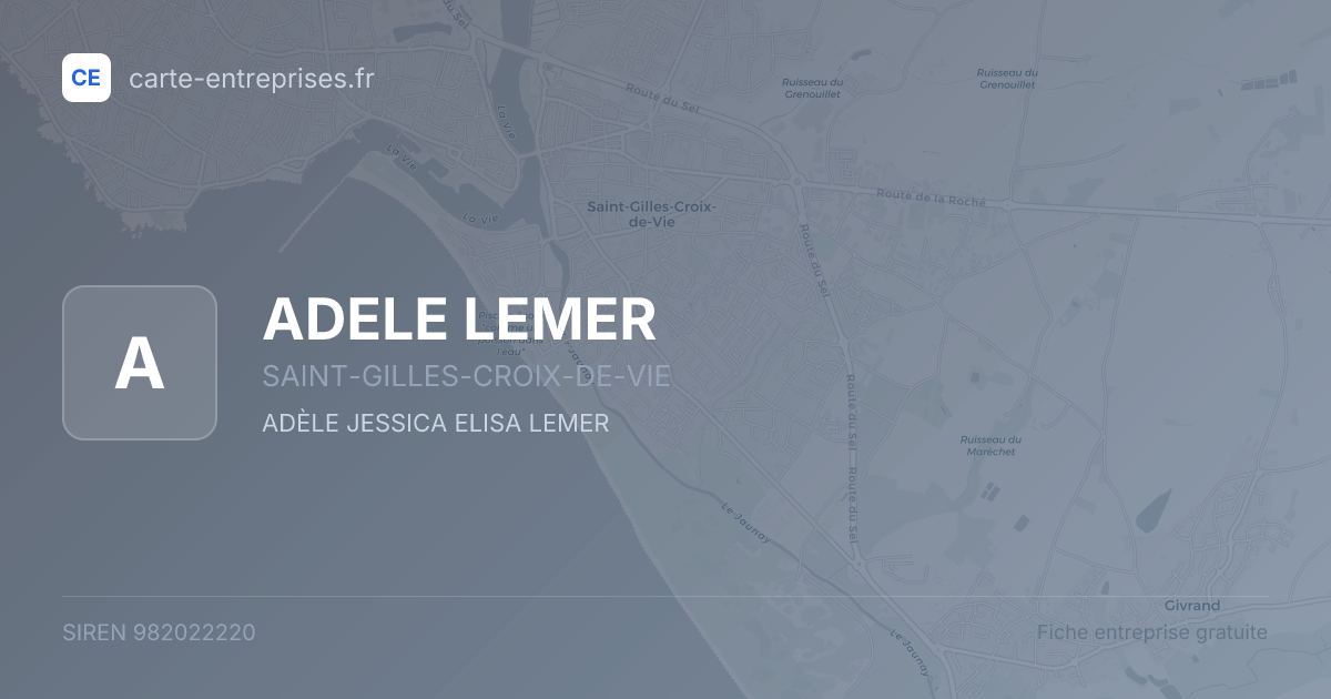 ADELE LEMER — 982022220 — fiche entreprise