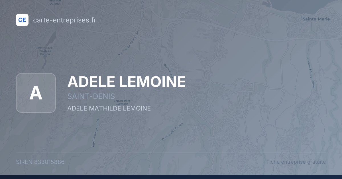 ADELE LEMOINE — 833015886 — fiche entreprise