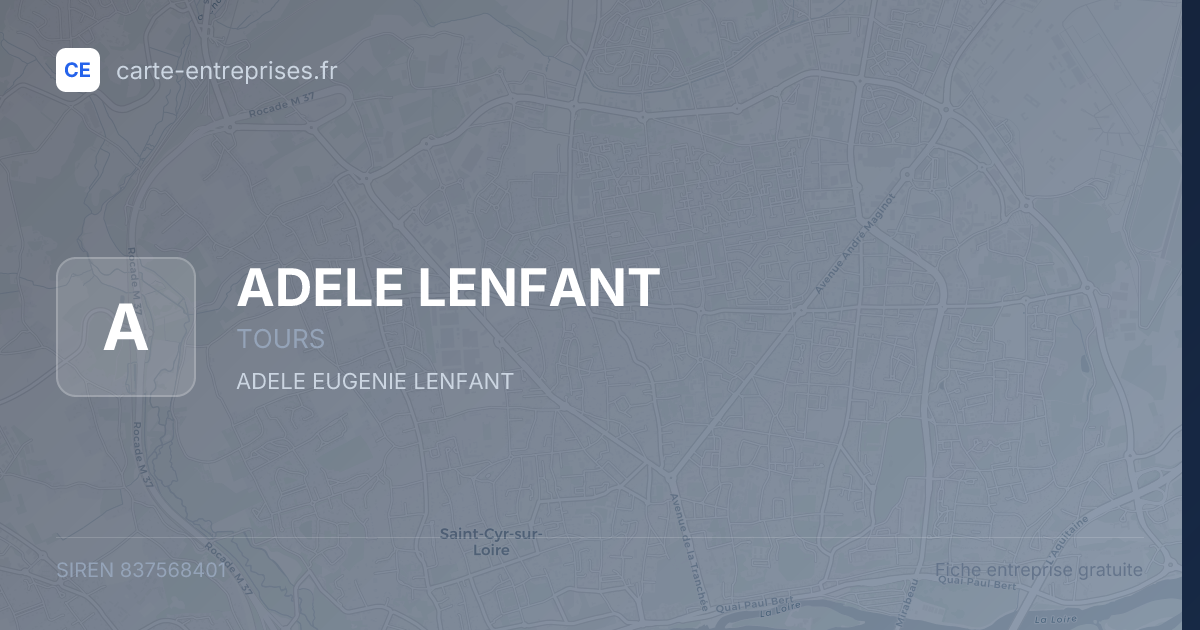 ADELE LENFANT — 837568401 — fiche entreprise