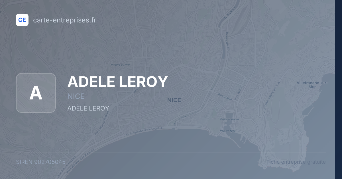 ADELE LEROY — 902705045 — fiche entreprise