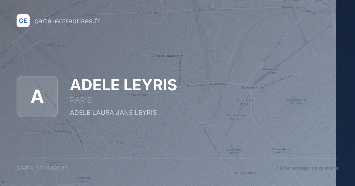 ADELE LEYRIS — 522847045 — fiche entreprise