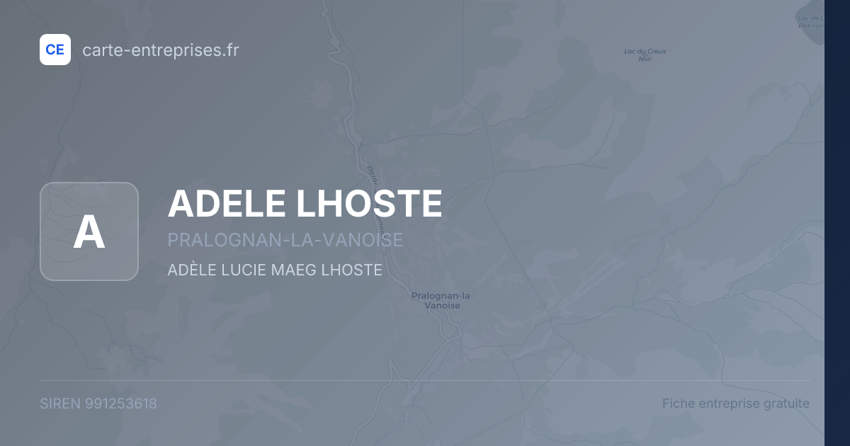 ADELE LHOSTE — 991253618 — fiche entreprise
