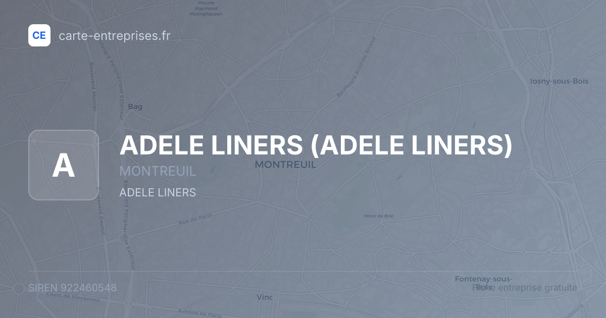 ADELE LINERS — 922460548 — fiche entreprise