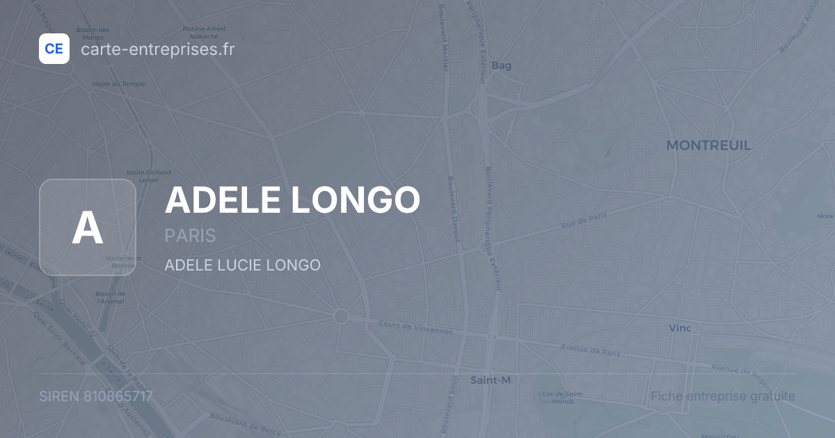 ADELE LONGO — 810865717 — fiche entreprise