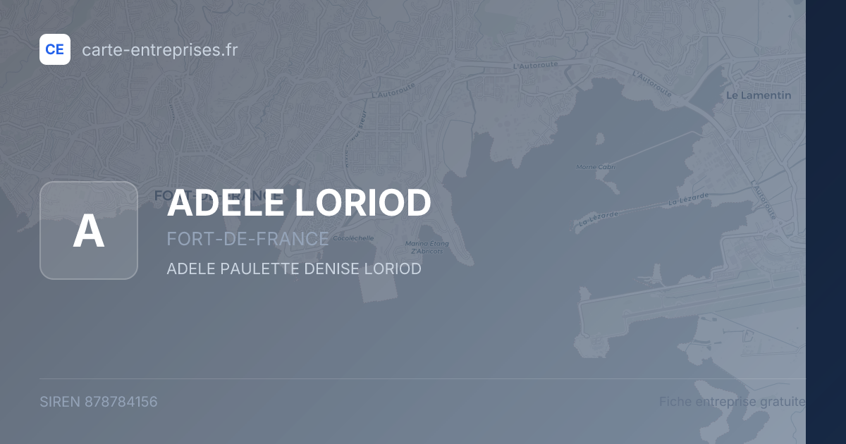 ADELE LORIOD — 878784156 — fiche entreprise