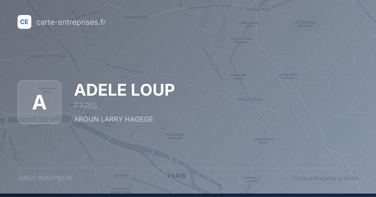 ADELE LOUP — 904978079 — fiche entreprise