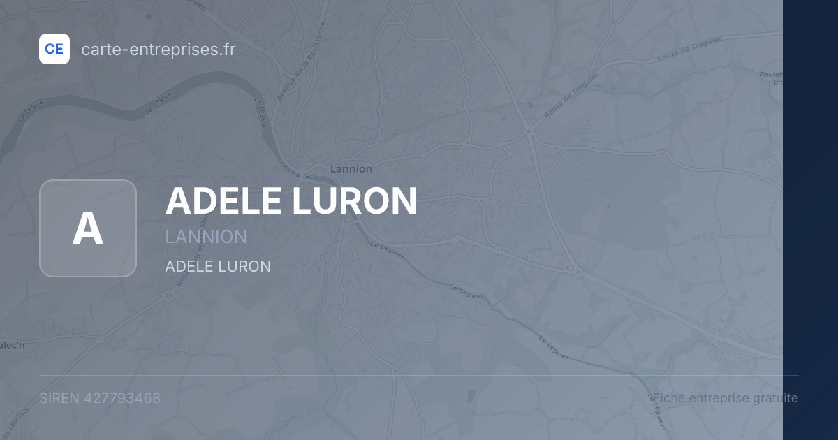 ADELE LURON — 427793468 — fiche entreprise