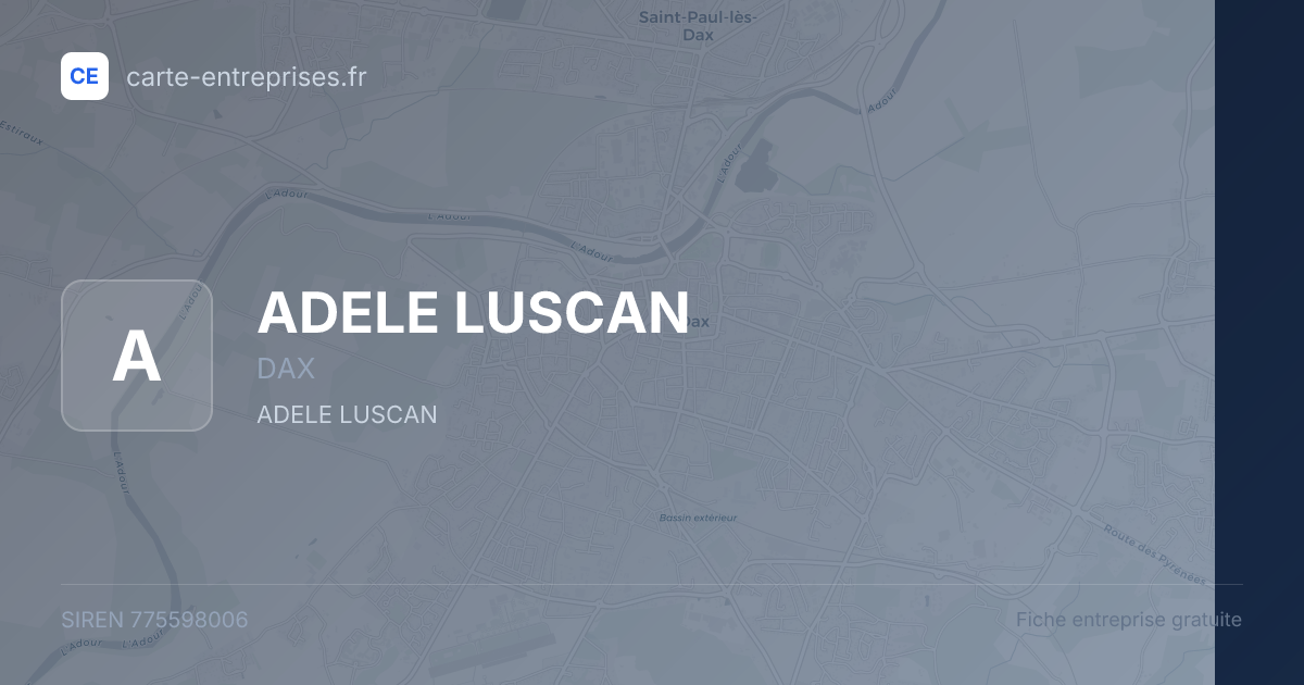 ADELE LUSCAN — 775598006 — fiche entreprise