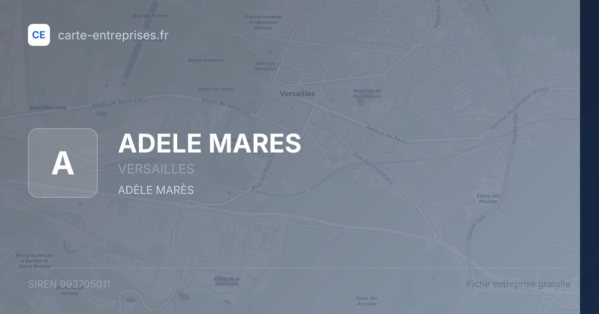 ADELE MARES — 993705011 — fiche entreprise